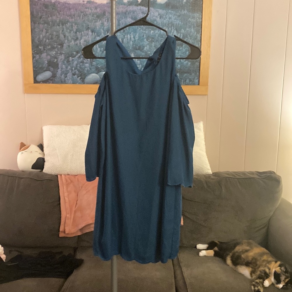 Off the shoulder long sleeve dress